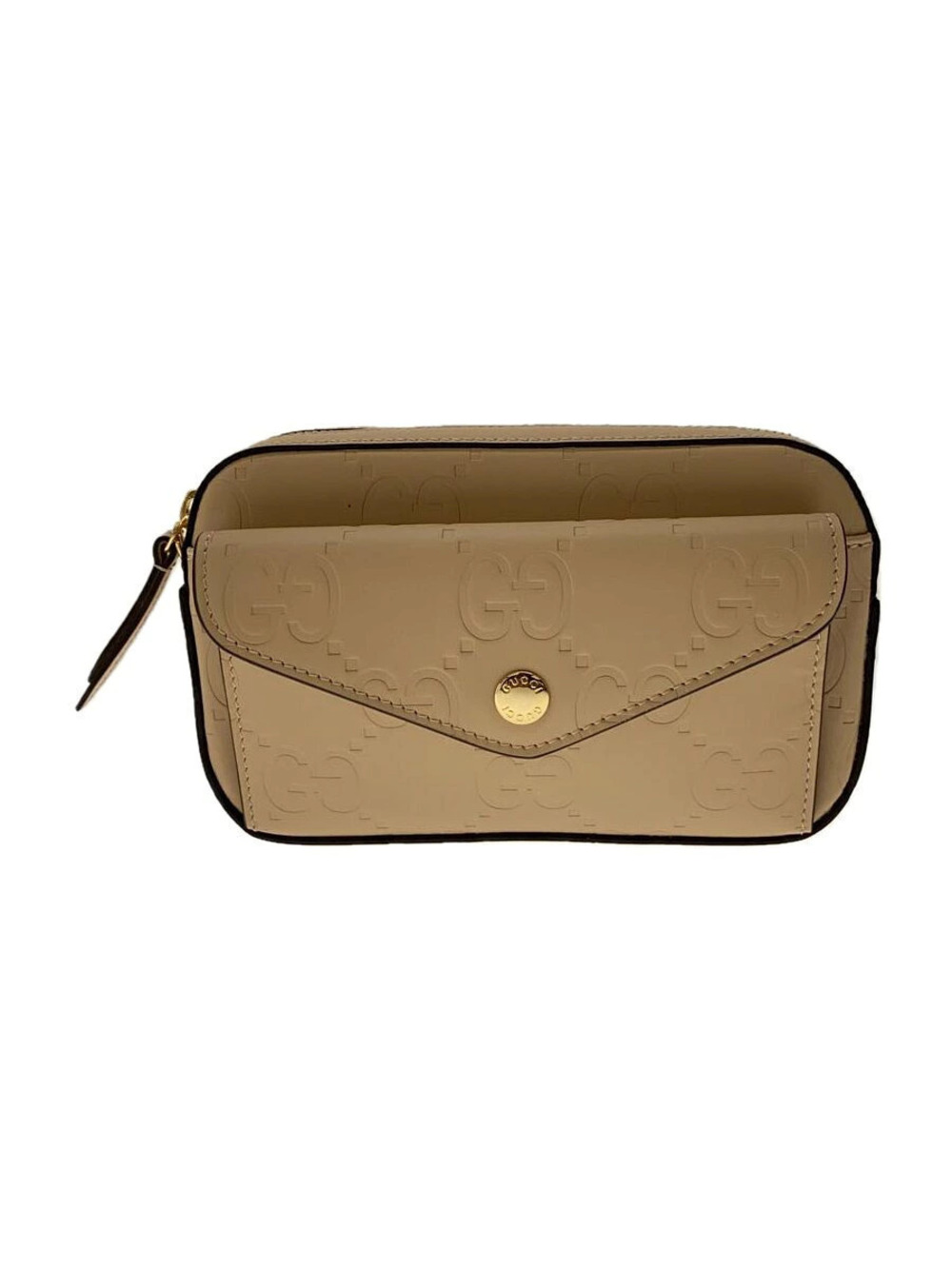 Gucci beige Pink Jumbo GG embossed Chain Crossbody Bag